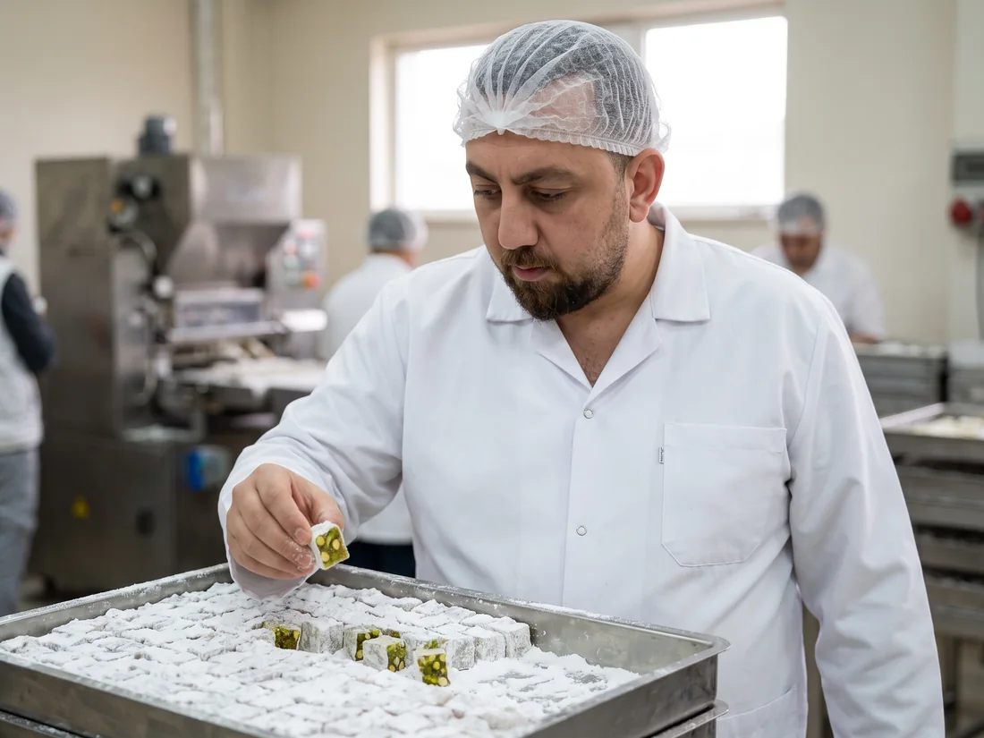 A Gaziantep confectionery workshop at work