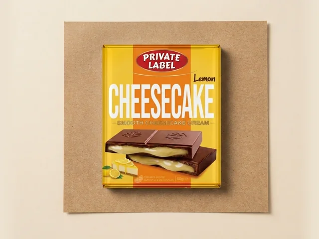 Milk chocolate with lemon cheesecake cream