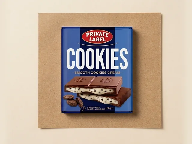 Milk chocolate with cookie pieces