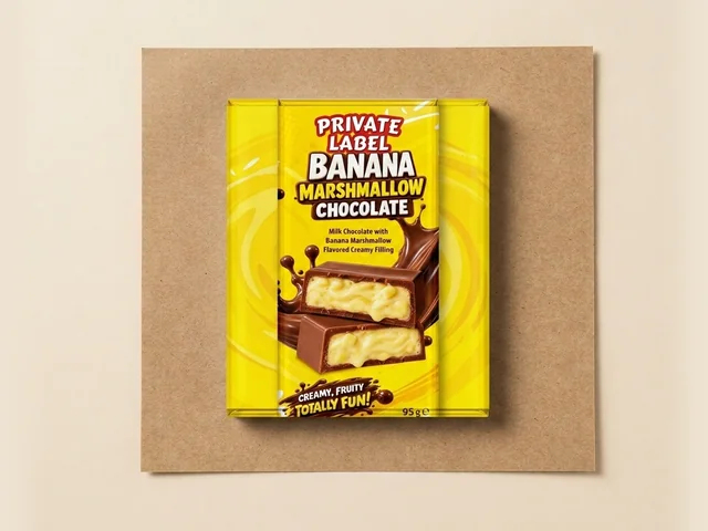 Milk chocolate bar with banana marshmallow cream