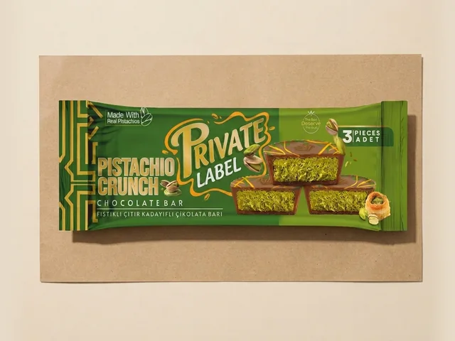 Pistachio-cream and kadayif chocolate bar