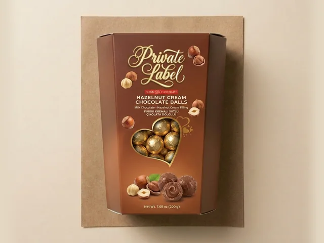 Chocolate balls with hazelnut cream