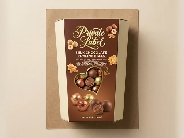 Milk chocolate praline balls