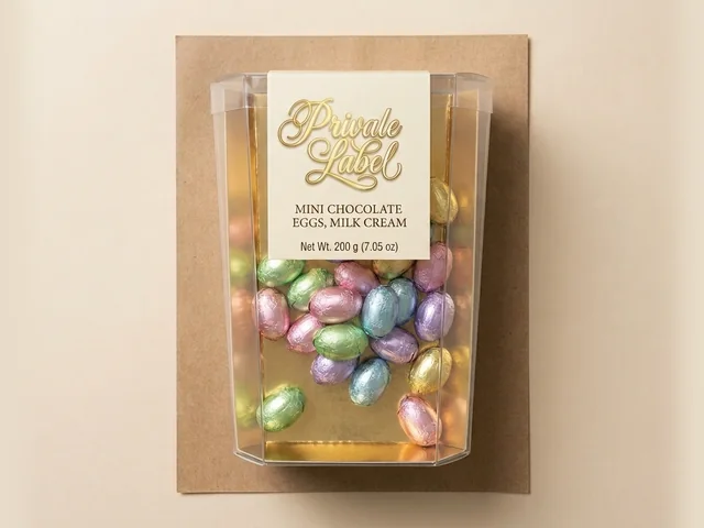 Mini chocolate eggs with milk cream