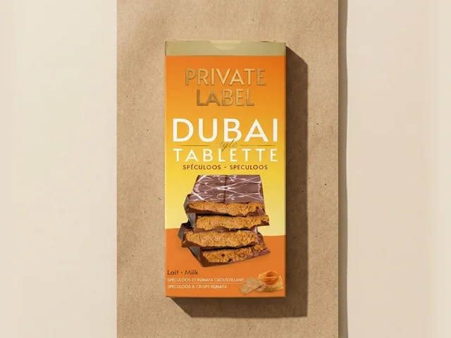 Caramelised-biscuit cream bar, milk compound