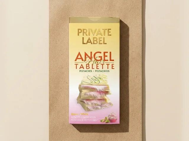 Pistachio tablet, white compound
