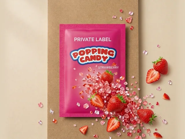 Popping candy, strawberry