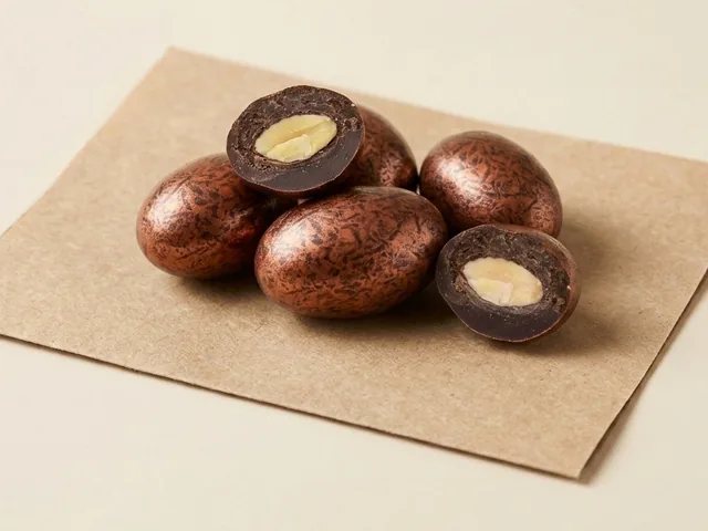 Mocha almond, bronze finish dragée
