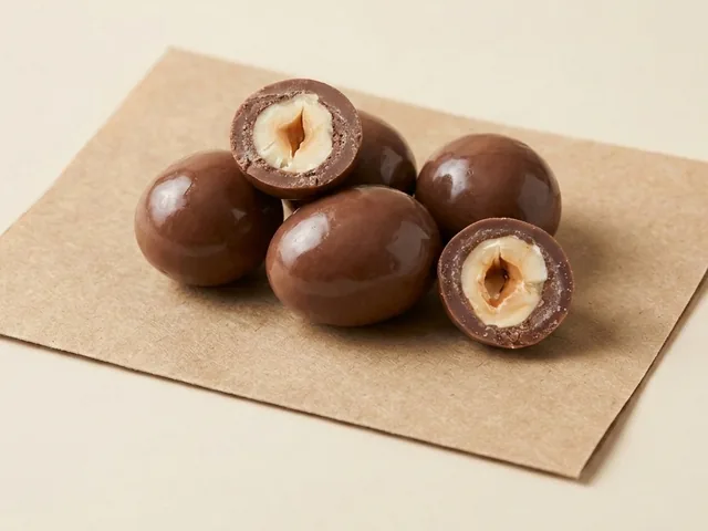 Milk-coated hazelnut dragée