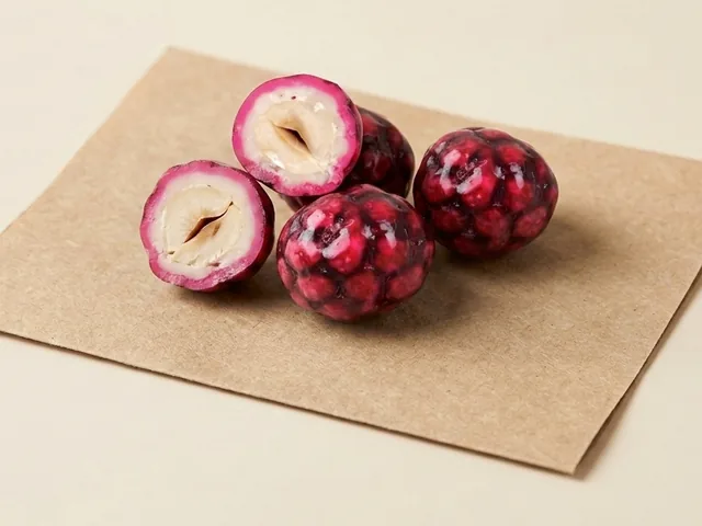 Pomegranate hazelnut dragée