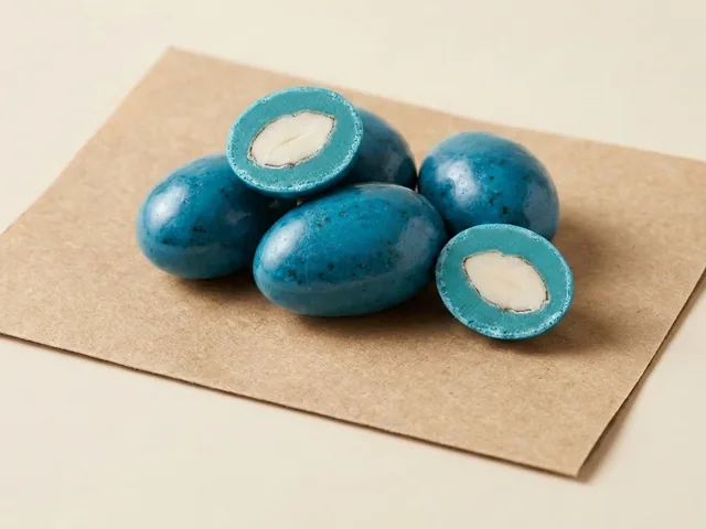 Sugar-coated almond, blue dragée