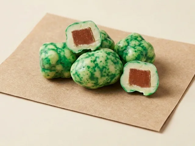 Jelly cube, apple dragée