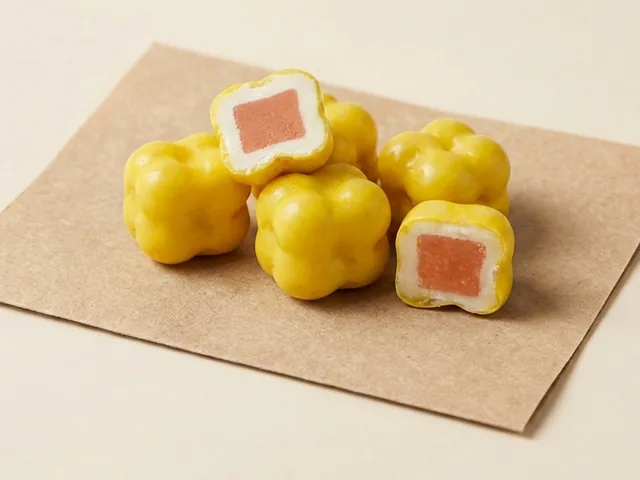 Jelly cube, lemon dragée