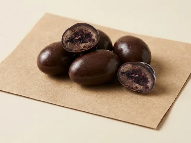 Blueberry-filled dragée