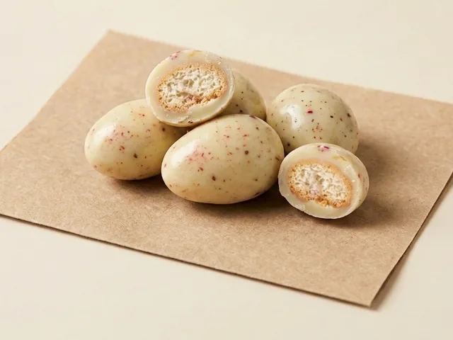 Biscuit-centre dragée, strawberry