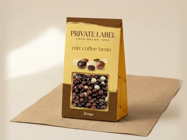 Mixed coffee beans dragée