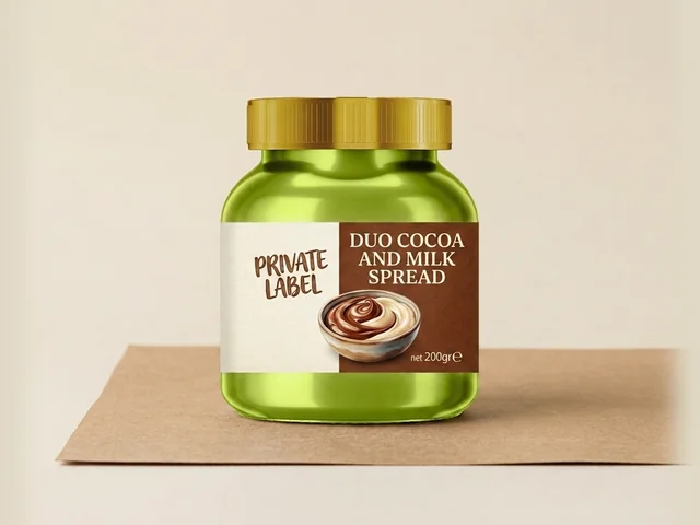 Duo cocoa and milk spread