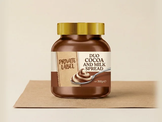 Duo cocoa and milk spread
