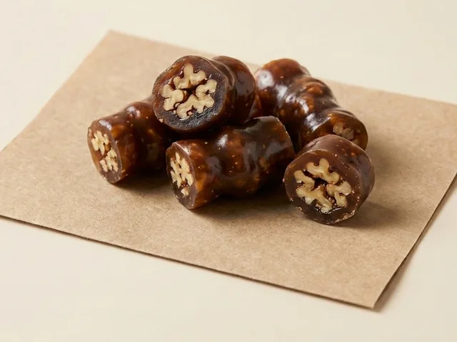 Walnut and grape-molasses roll (churchkhela)