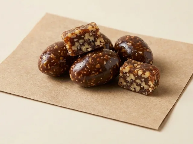 Fruit leather with hazelnut