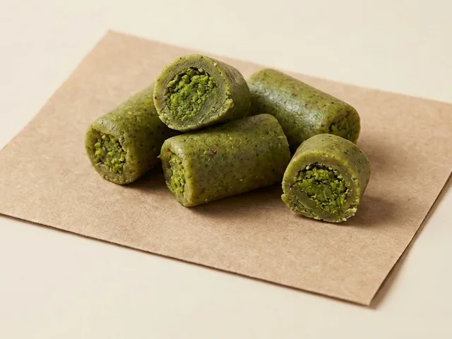 Pistachio paste rolls