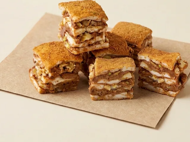 Caramelised biscuit and walnut baklava delight