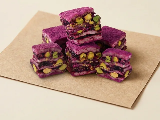 Blackberry jam baklava delight