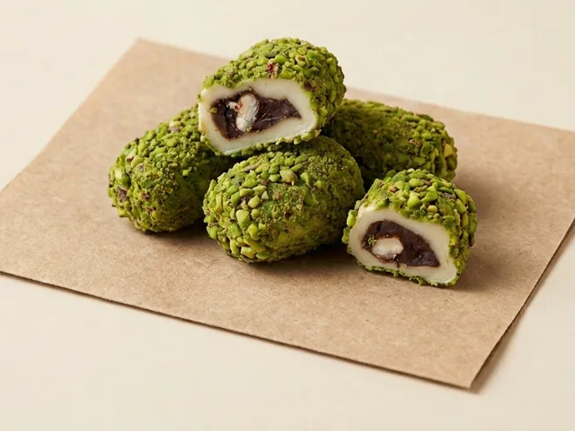 Ground-pistachio coated chocolate moon bundle