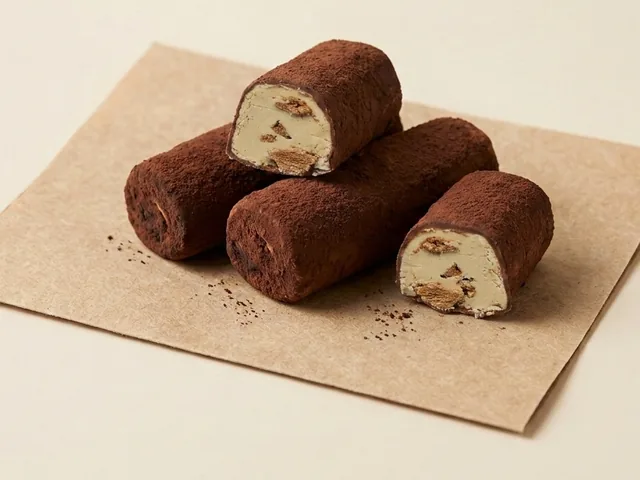 Caramelised biscuit cream roll
