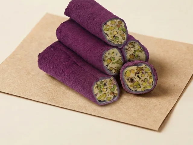 Cornflake coated hazelnut cream roll