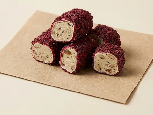 Barberry coated almond cream roll