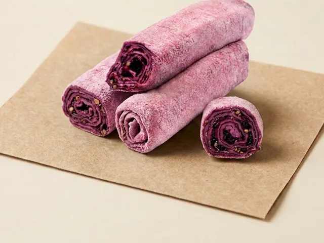 Strawberry and pistachio roulade