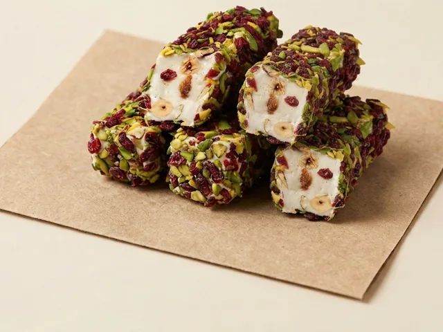 Barberry and slivered-pistachio coated mixed nuts royal lokum