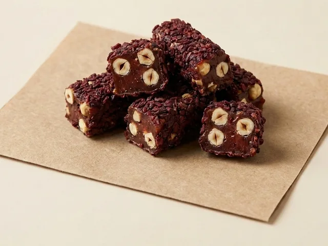 Barberry coated pomegranate and hazelnut royal lokum