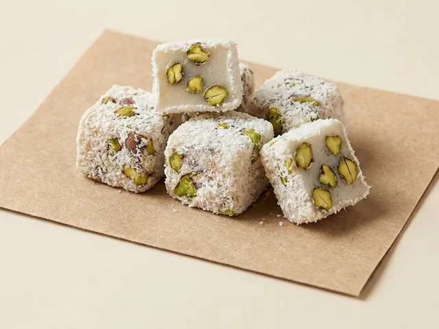 Double-roasted pistachio delight, sultan white