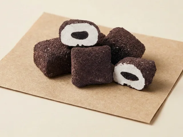 Bohça delight, cocoa coated, chocolate filling