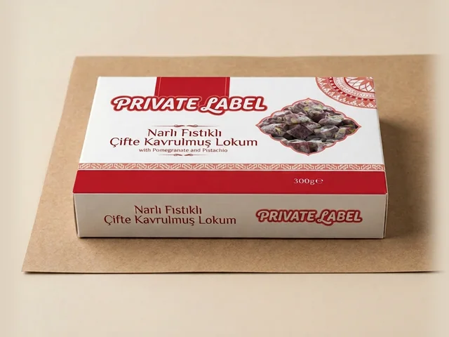 Double-roasted pistachio and pomegranate delight, retail box